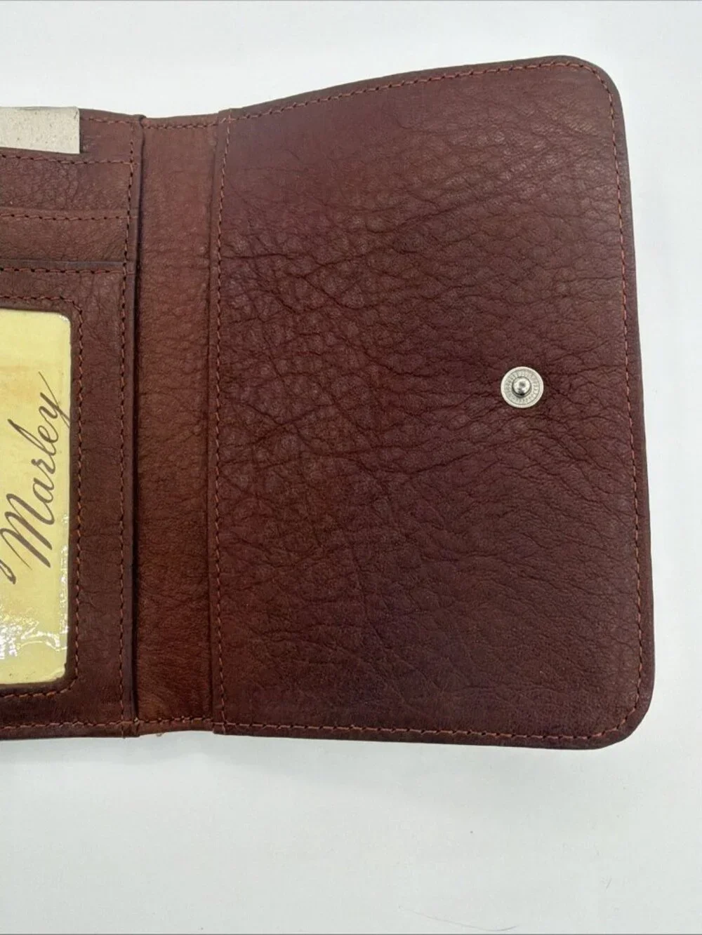 Osgoode Marley Leather Wallet, 17 Card Slots Pockets, Snap Closure, Brandy Color